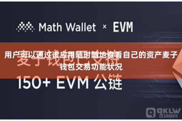 用户可以通过该应用随时随地查看自己的资产麦子钱包交易功能状况