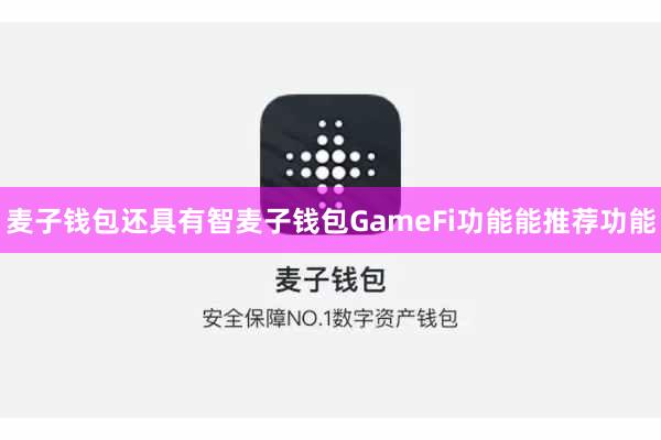 麦子钱包还具有智麦子钱包GameFi功能能推荐功能