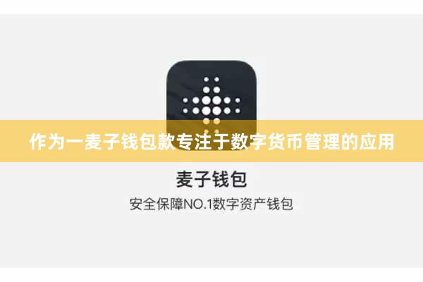 作为一麦子钱包款专注于数字货币管理的应用