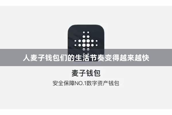 人麦子钱包们的生活节奏变得越来越快